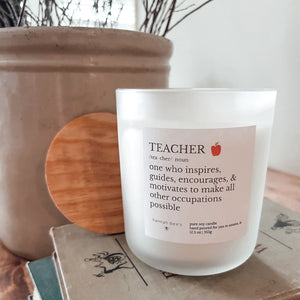 teacher appreciation - 12.5 oz candle